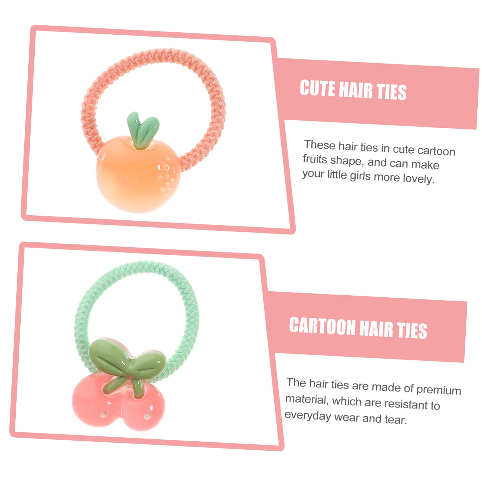 Healeved 50piezas Para Accesorios De Pelo De Frutas De Pelo Elásticas Para y Bebés Para