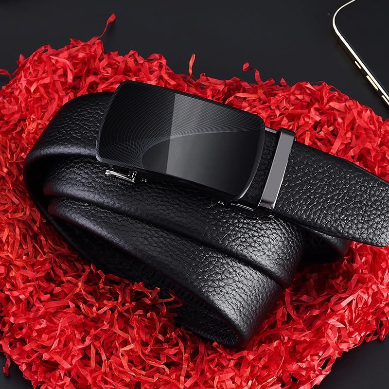 JSEIAJB Men's Automatic Buckle Belt Men's Genuine Leather Versatile Business Belt and Belt2