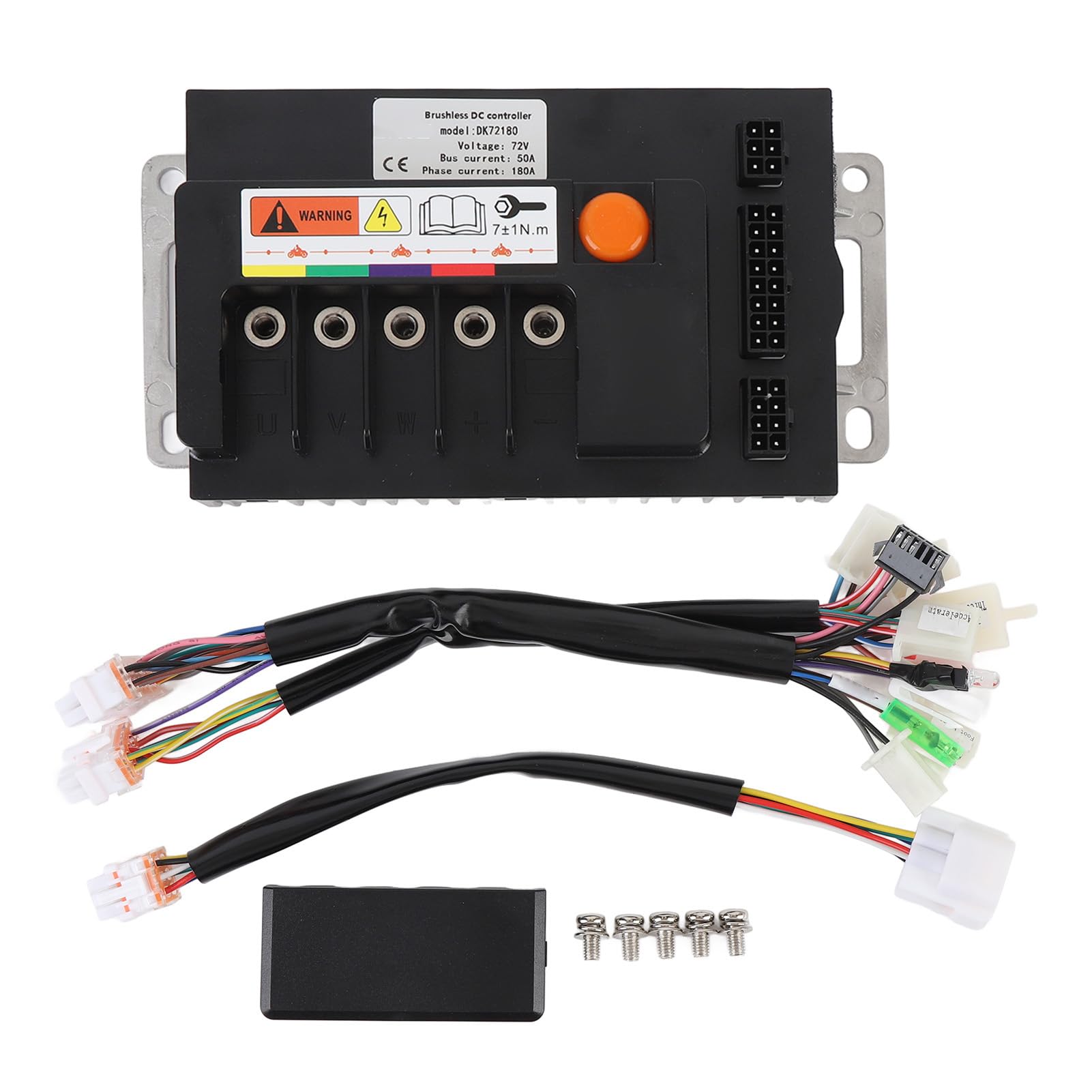 Fabater Brushless Motor Speed Controller, 72V DC 1500W Brush Motor Driver Controls Module, Electric Motor Speed Control Box for QS Motor Electric Scooter E Bike