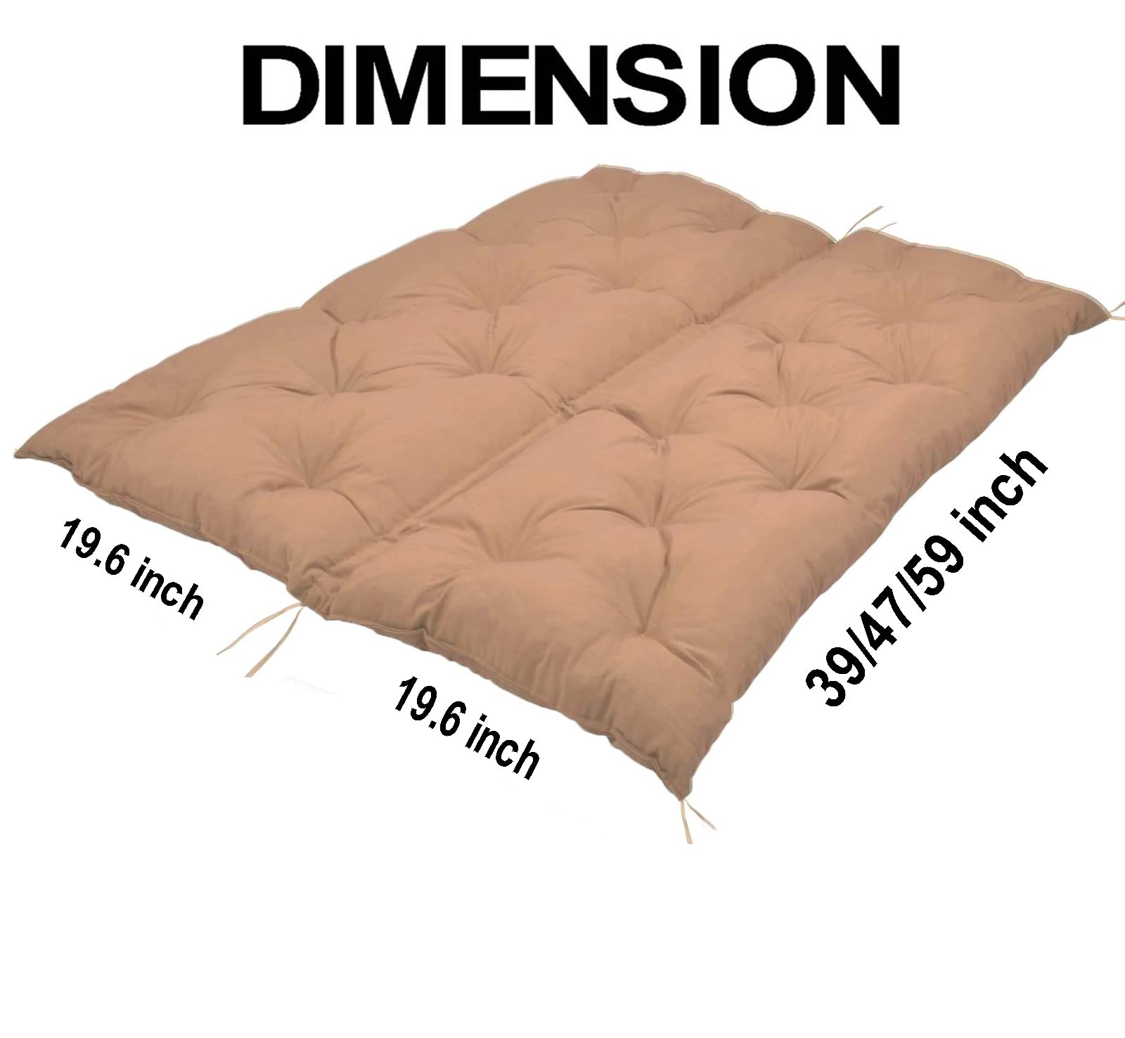 Sangles de balancelle d'extérieur imperméables pour patio 23 places – Dossier rembourré et attaches résistantes au soleil pour chaise de jardin (99,1 x 99,1 cm, bleu marine)