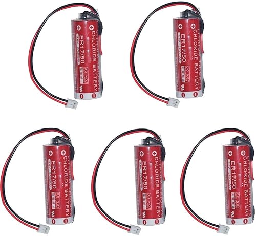 (5 piezas) ER17/50 3.6V 2750mAh batería para PLC control industrial, batería de robot con enchufe