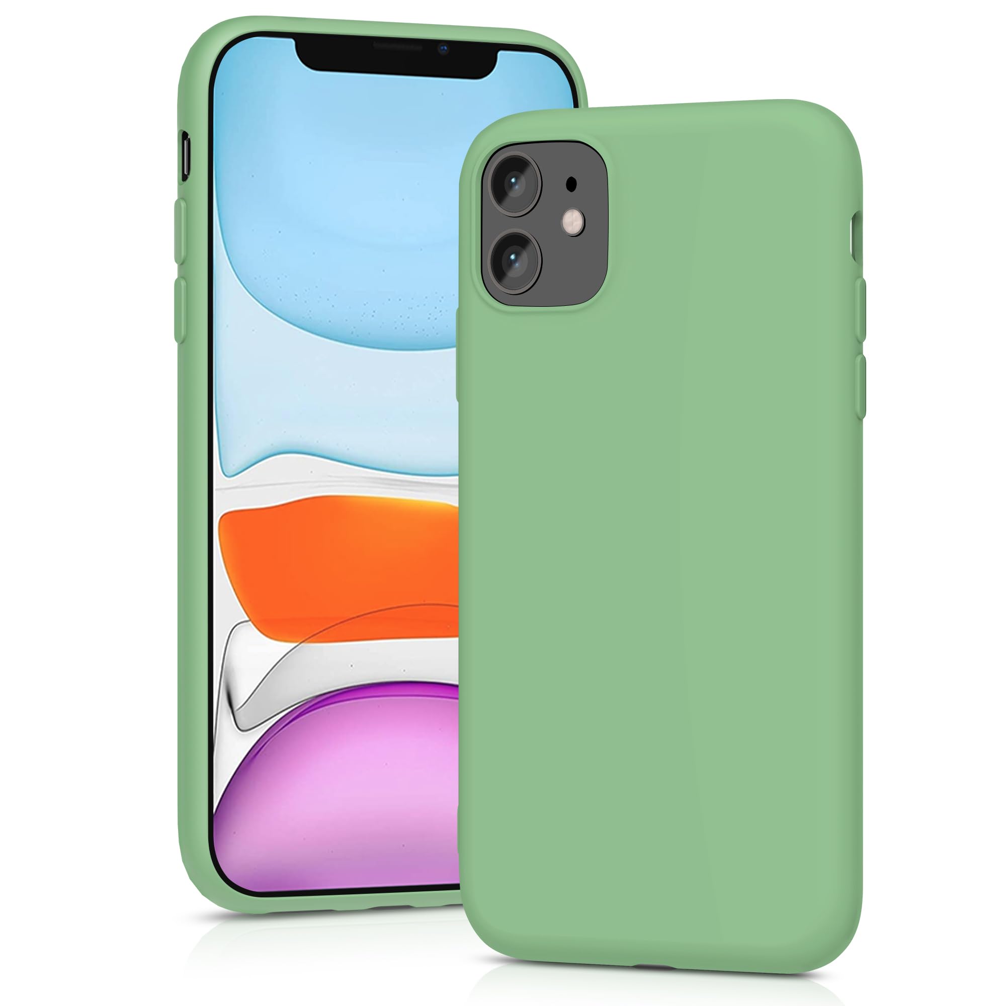 YATWIN Silicone Case for iPhone XR, Soft-Touch, Shockproof, DustProof, Antiskid Full Body Armour Phone Cover for Apple iPhone XR - Dark Green — view 317