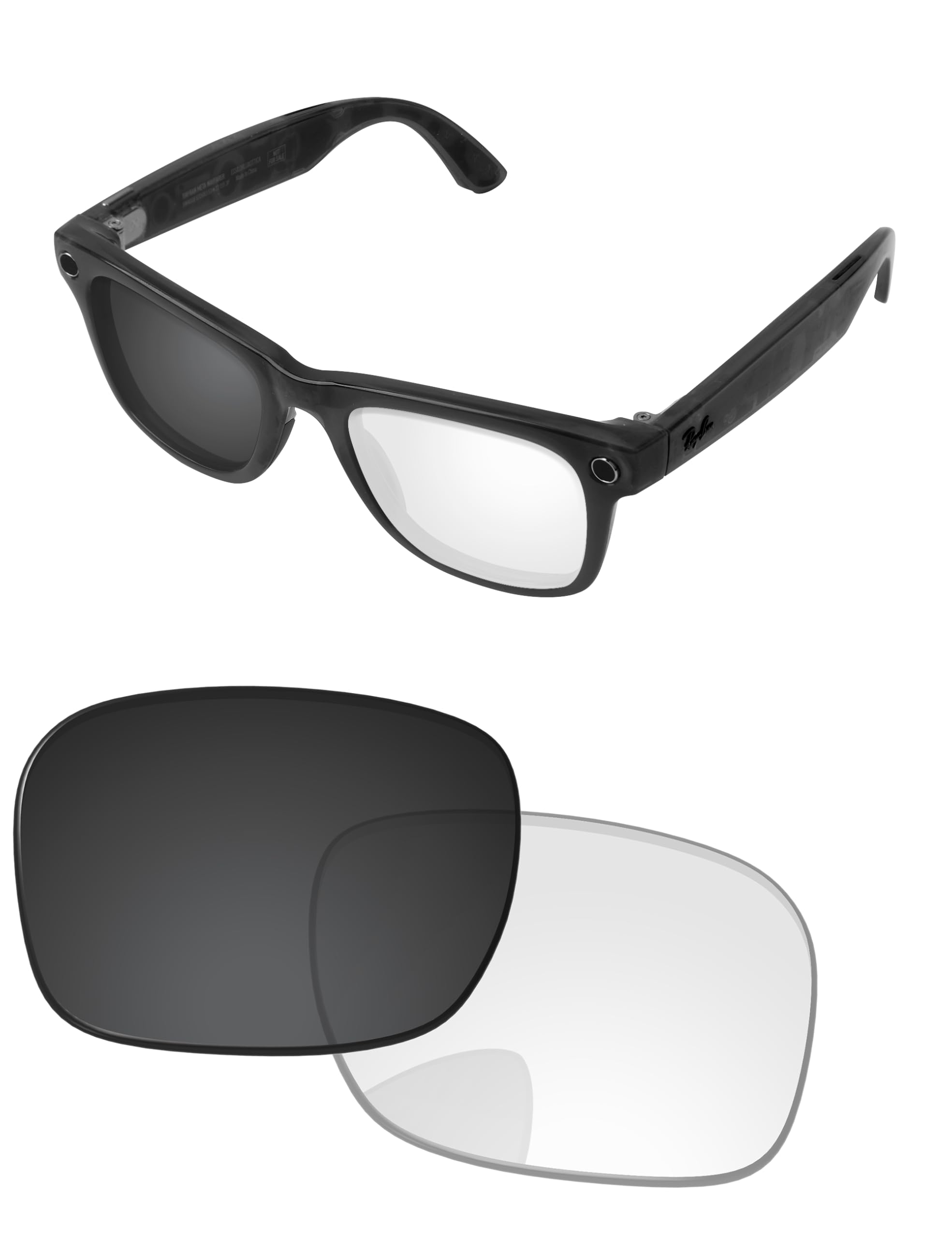 Verres de rechange compatibles avec lunettes de soleil Ray-Ban Meta RW4006 50 mm