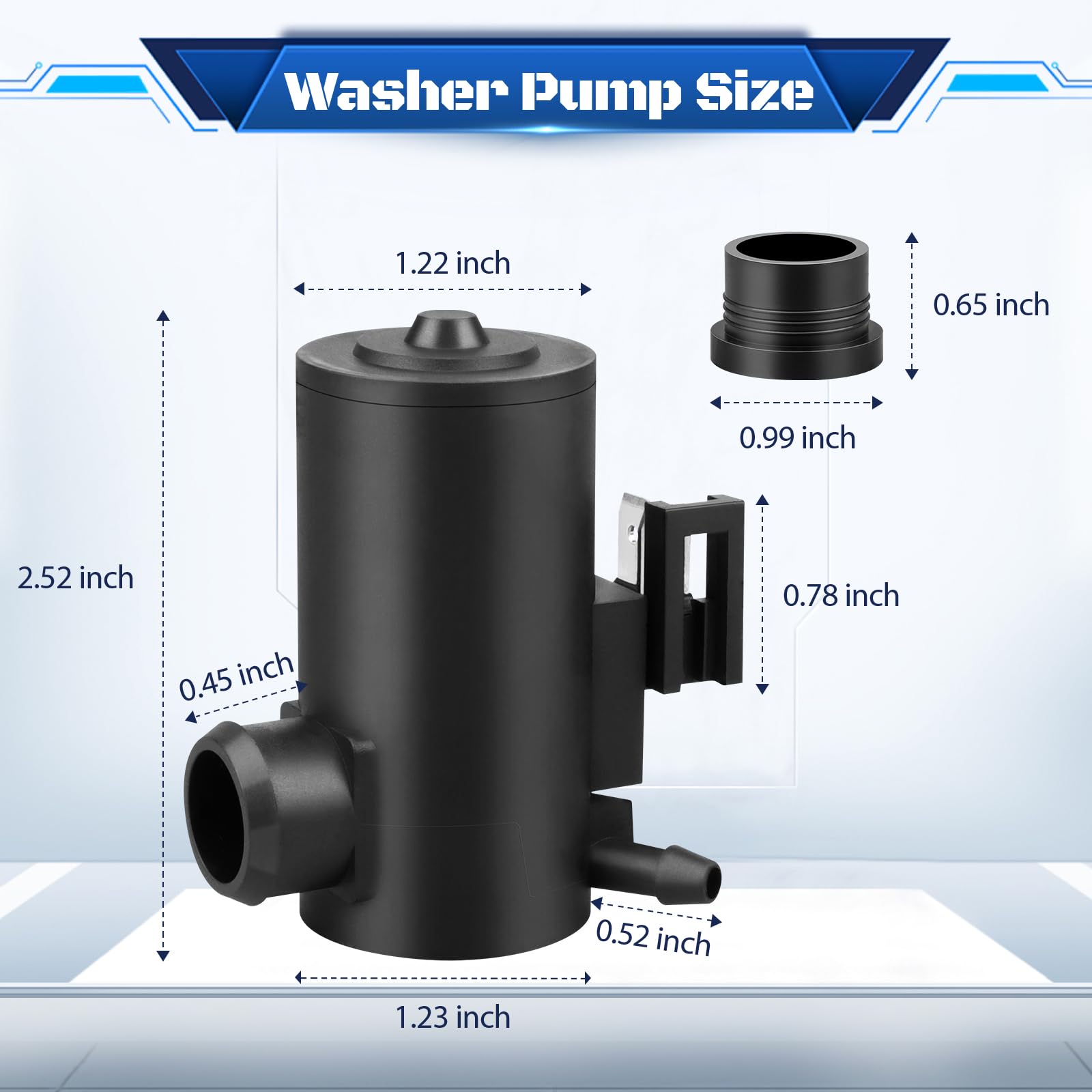 Amazon.com: HHCSOP Windshield Washer Pump w/Grommet