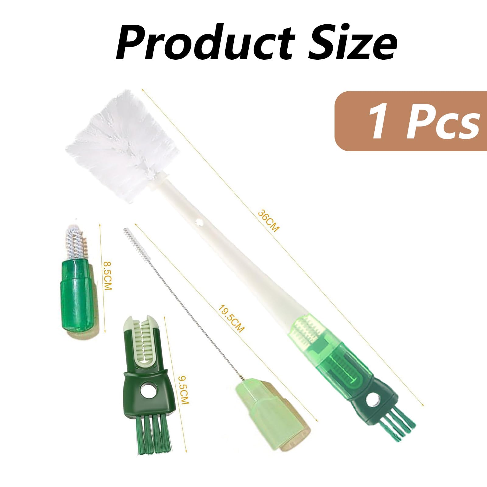 Water Bottle Cleaner Brush Set, Meritpick 3 In 1 Multipurpose Bottle