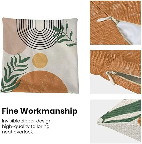 Miniatura 5 de Juego de 2 fundas de almohada bohemias de 18 x 18 pulgadas, estilo bohemio de mediados de siglo, decoración de granja, fundas de almohada de arte