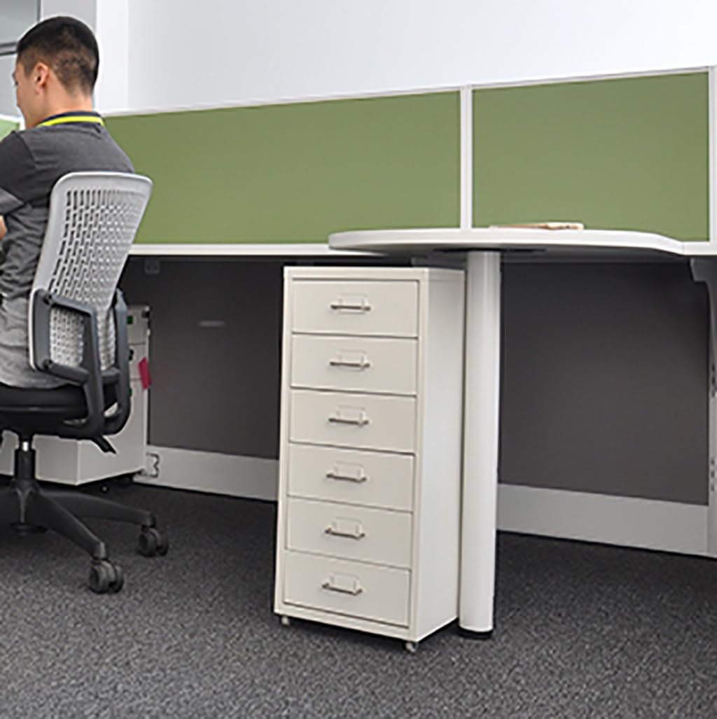 Classeur de bureau en métal sur 4 roulettes – Solution de rangement mobile durable pour la maison, le bureau, l'atelier et l'étude – Organiseur de documents polyvalent avec maniabilité facile