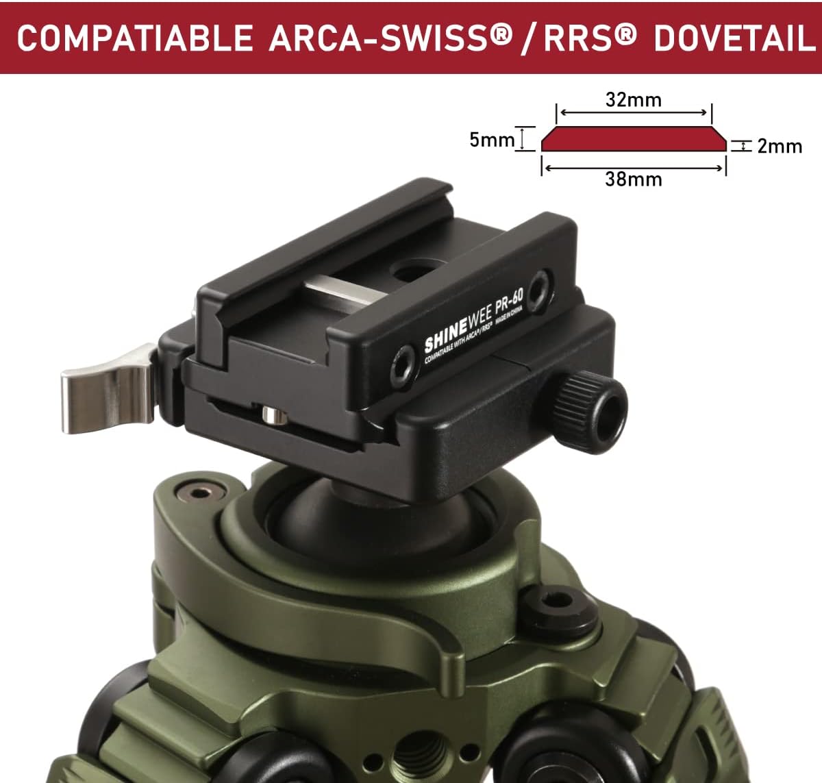 Picatinny to Arca Swiss Plate – Convert Picatinny Rail to Arca/RRS Dovetail Adapter | Tripod Mount Adapter for Picatinny Rail - Image 2