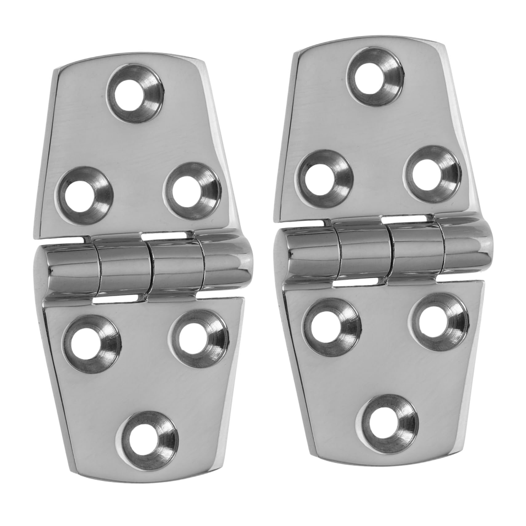 GAROZATION 2pcs Boat Hinges Stainless Steel Heavy Duty Deck Cabinet Hardware for Boat Applications Versatile Easy to Install Durable for Hatch Covers and Cabinet Doors