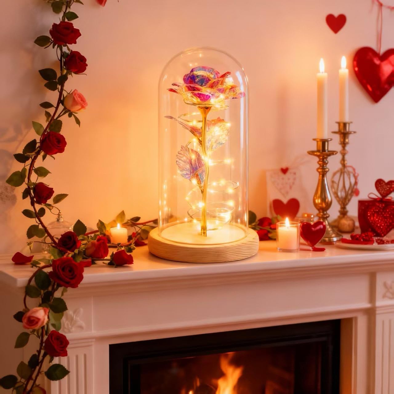 Birthday Gifts Decorations for Women,Mothers Day Rose Gifts for Mom,Rainbow Rose Flowers for Mom from Daughter or Son,Gift for Sister,Her,Grandma,Wife Christmas and Valentine Day Gifts - Image 2