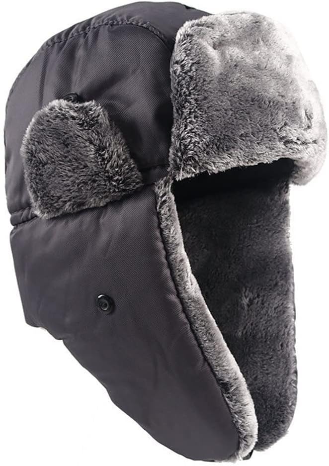 Men's Winter Thermal Bomber Hats Men Women Earflap Ski Cap Thick Trapper Hat Snow Caps (3 Pack)，3-Pack