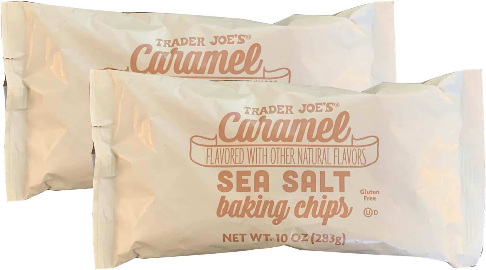 Trader Joe’s Caramel Sea Salt Baking Chips, Two (2) Pack
