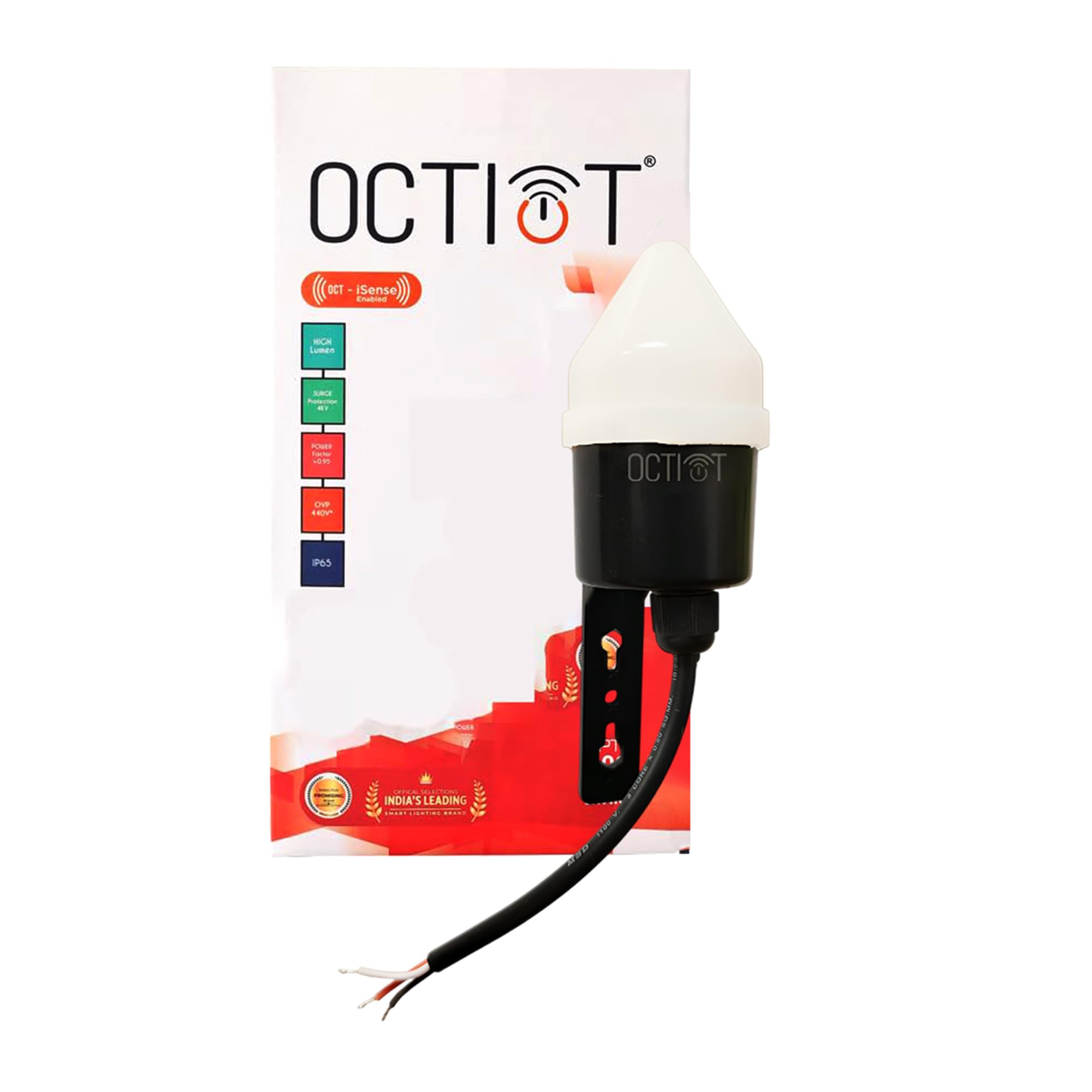 OCTIOT 220V Photocell LDR Sensor Switch | 06A Auto Day/Night Light Controller | IP68 Outdoor Sensor for Street Lights, Garden Lights, Floodlights & LED Fixtures | ON/Off Automation | Wired-image-48