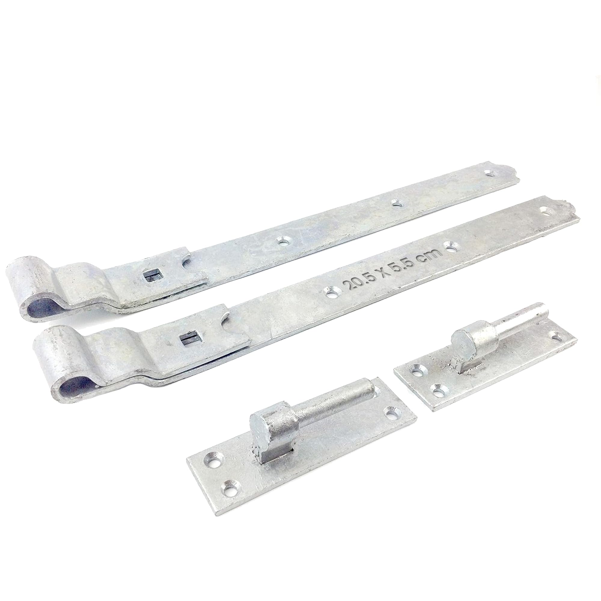Wyre Direct Gate Hinges for Garden Shed Gate Latch, Door Hinges for Wooden Shed Gate, Hook and Band Gate Hinges, Heavy Duty Gate Hinges, Cranked Hinges - Galvanised 900mm, 36" (1Pair)