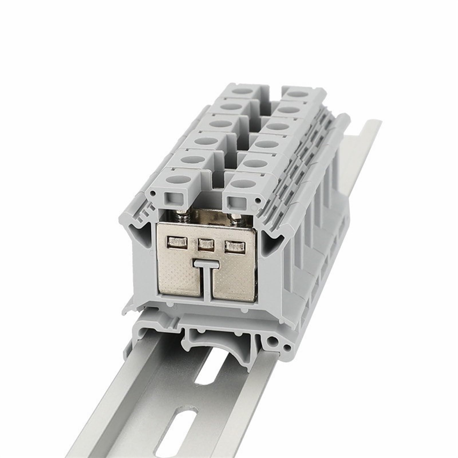 UK-25 Screw Din Rail Terminal Block, 25mm² Cable Feed-Through Connection, Strip Wire Electrical Connector UK25(Blue,5 Pcs)