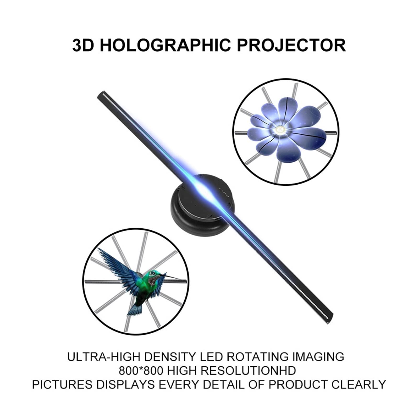 Wentylator hologramowy, Gołym okiem holograficzny projektor 3D 3D projektor z hologramem wyświetlacz reklamowy 1080P HD targi wyświetlacz LED wentylator