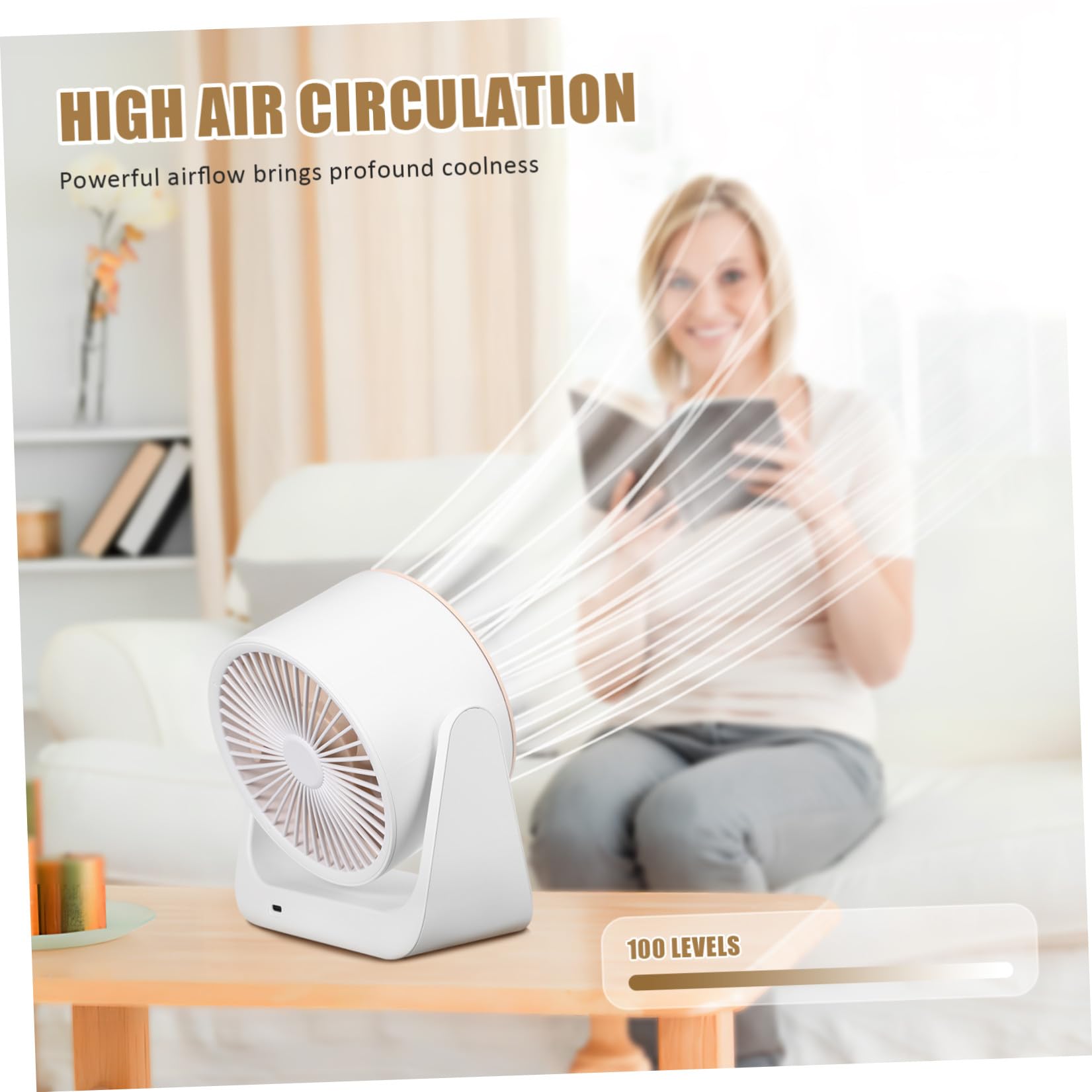 YARNOW Ventilador Paquete Ajustables Velocidades para Ranura de Hielo Velocidad y Compacto de Alta para Celebración Verano en Escritorio Oficina y Sesiones de Estudio