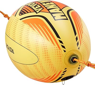 VEVOR Booster Ball, Towable Tube Rope Performance Ball, Thickened PVC Inflatable Booster Balls for Boating and Water Sports - with High Tensile Strength Rope and Speed Safety Valve