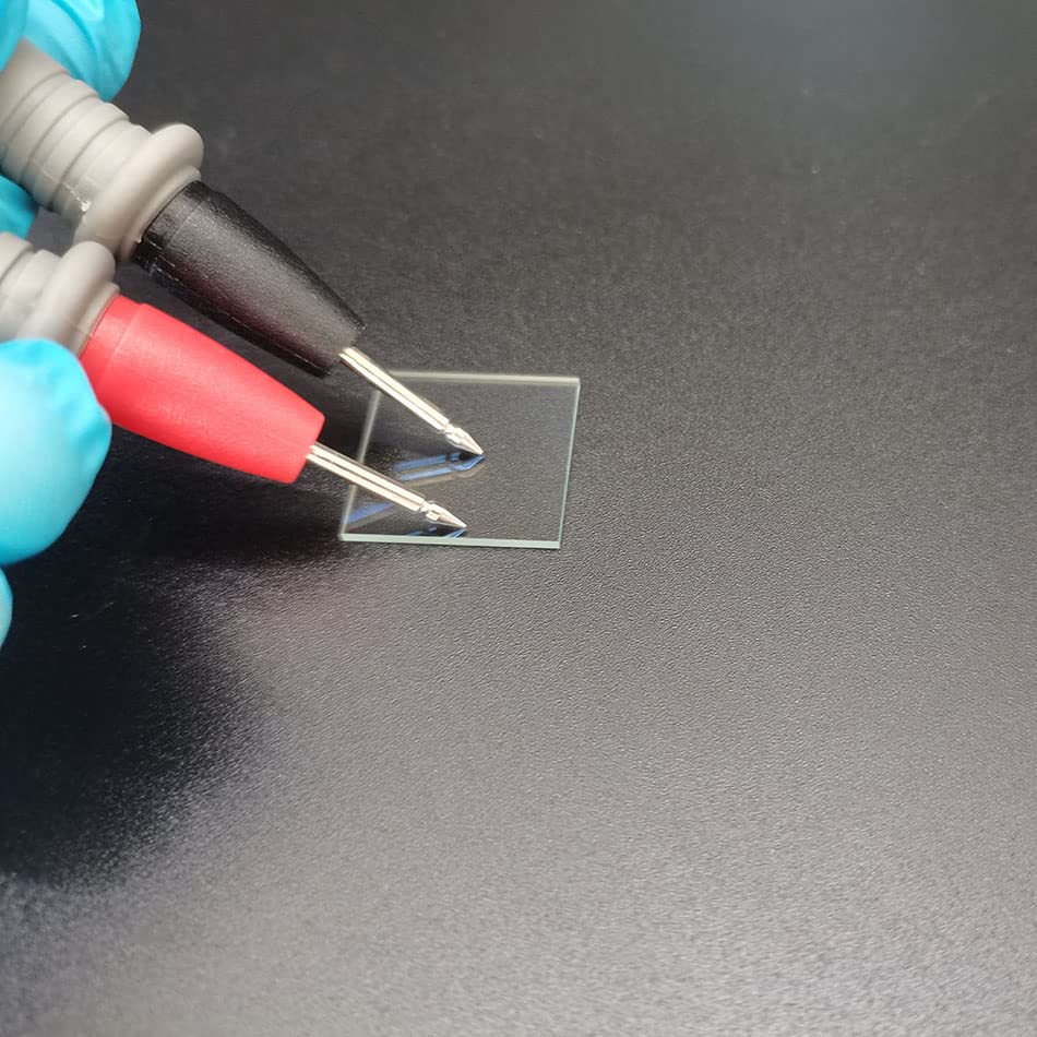 Image of ITO Coated Conductive Glass Cover Slides superconducting Low Resistance < 10 ohm /sq (20mmx20mm, 80 Pcs)