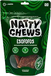 Mordedor Esôfago Bovino Desidratado Esofofos Natty Chews Para Cães - 5 Unidades