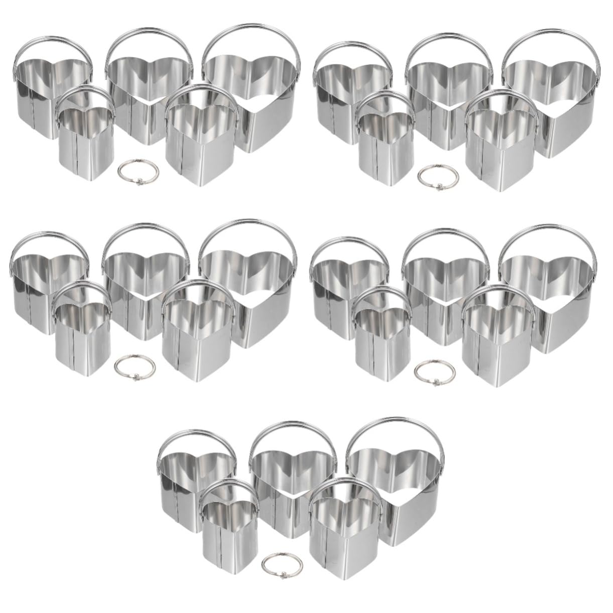 PRETYZOOM 5 Sätze Ausstechformen Keksausstecher Gebäckschneider Ingwerkekse Fondant Keksform cookie cutter bisquitschneider Antihaft-Formen backen keksformen selber machen Rostfreier Stahl