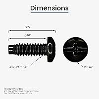 Vista 8 de ICC Tornillos para rack #12-24 en paquete de 25, color negro