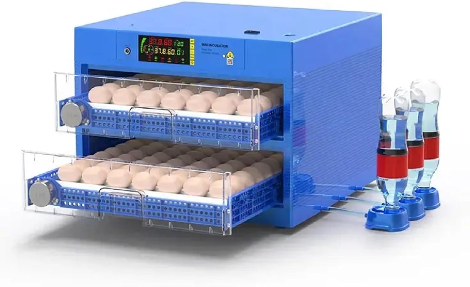 LIUXR Eggs Incubator Fully Automatic, Chicken Egg Rotating Incubator, Temperature