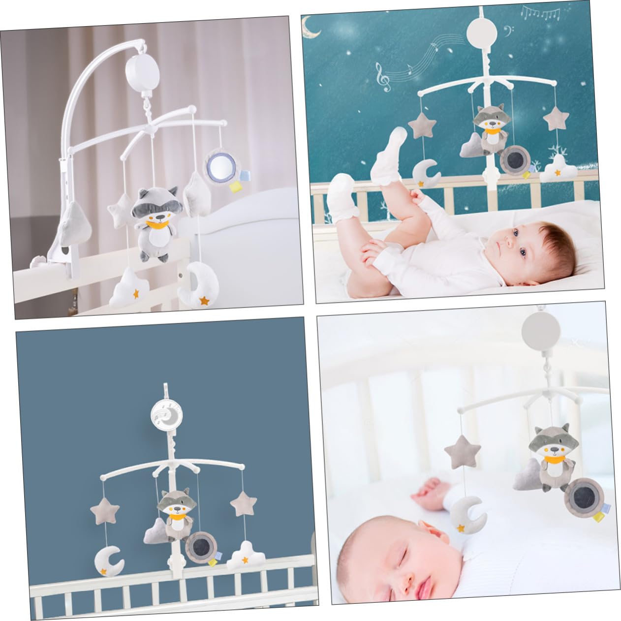 Carillon Éolien Musical Rotatif en Plastique pour Berceau Bébé, Jouet Sonore Éducatif Idéal pour Cadeau D'anniversaire ou Baby Shower