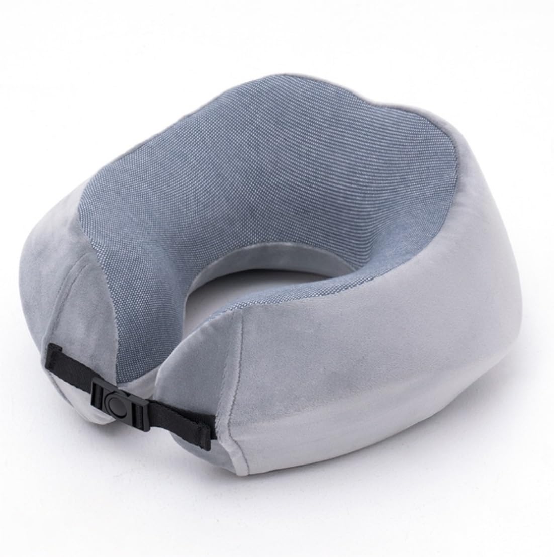 Poduszka Podróżna Poduszka Podróżna Z Pianki Memory Foam, Bawełniana Poduszka Podróżna Na Szyję Ze Zdejmowanym Pokrowcem Do Samolotu Poduszka na Kark(Grey)