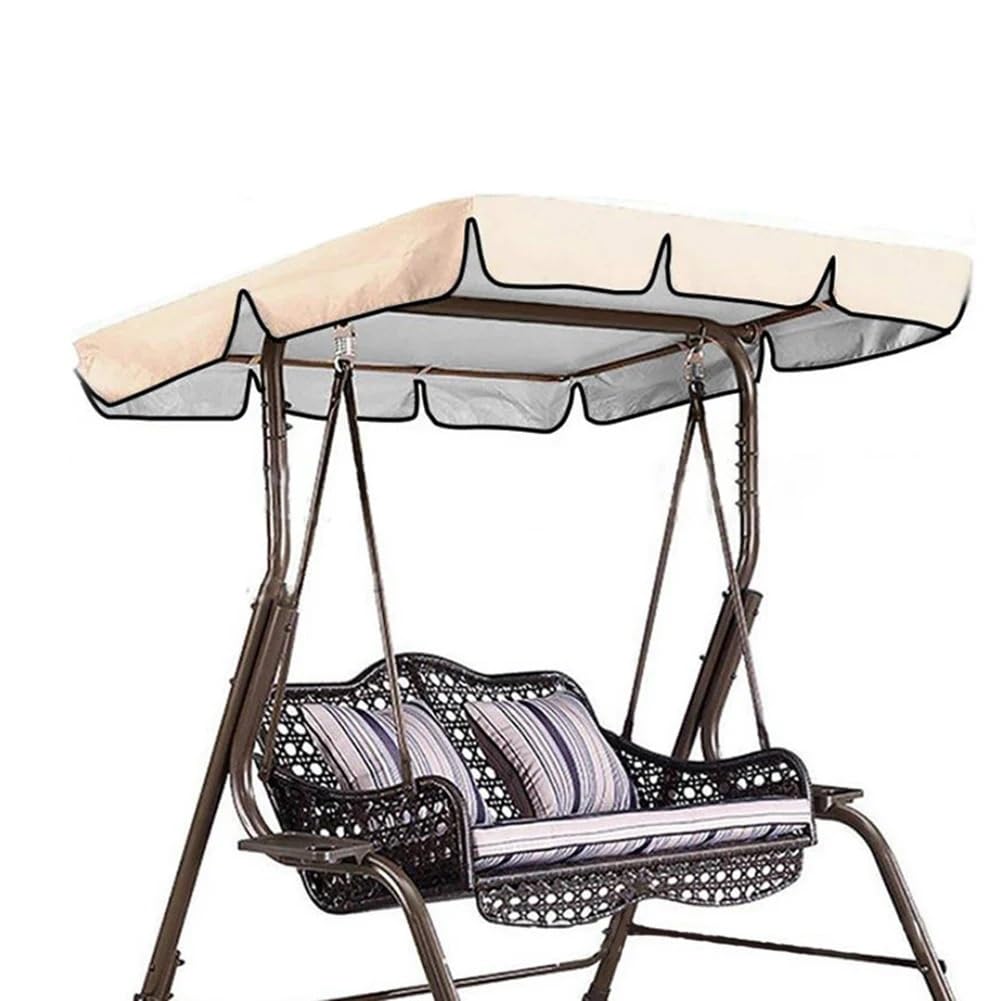Copertura Amaca Copertura di Ricambio per Altalena da Giardino a 2 o 3 posti, Tenda da Spiaggia, Tenda da Sole, Tenda da Sole Altalena da Giardino(Beige)