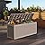 MAIUSCOLI 100 Gallon Outdoor Deck Box,Storage Lockable Waterproof Patio Furniture,Garden Tools,Cushions,Pool Accessories Outside Storage Resin Box(Grey)