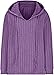 Kenhansion Womens V Neck Drawstring Long Sleeve Hoodies Drop Shoulder Sweatshirt Trendy Solid Oversize Pullover Hoodie Tops (Dark Purple,3X-Large)