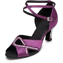 Women Open Toe Rhinestones Latin Ballroom Dance Shoes Salsa Party Bridal Wedding Performence Dancing Shoes