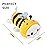 Onsoyours Cute Kitten Bee Plush Toy Stuffed Animal Kitty Soft Anime Cat Plush Pillow for Kids (Yellow Cat Bee, 12)