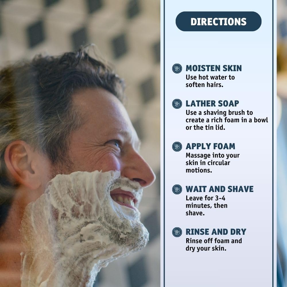 MERKUR Shaving Soap for Men | Vegan Shaving Soap | Smooth Shave | Lightly Fragranced | Perfect Lather | Moisturizing Hydrating & Gentle for All Skin Types - 100 Grams