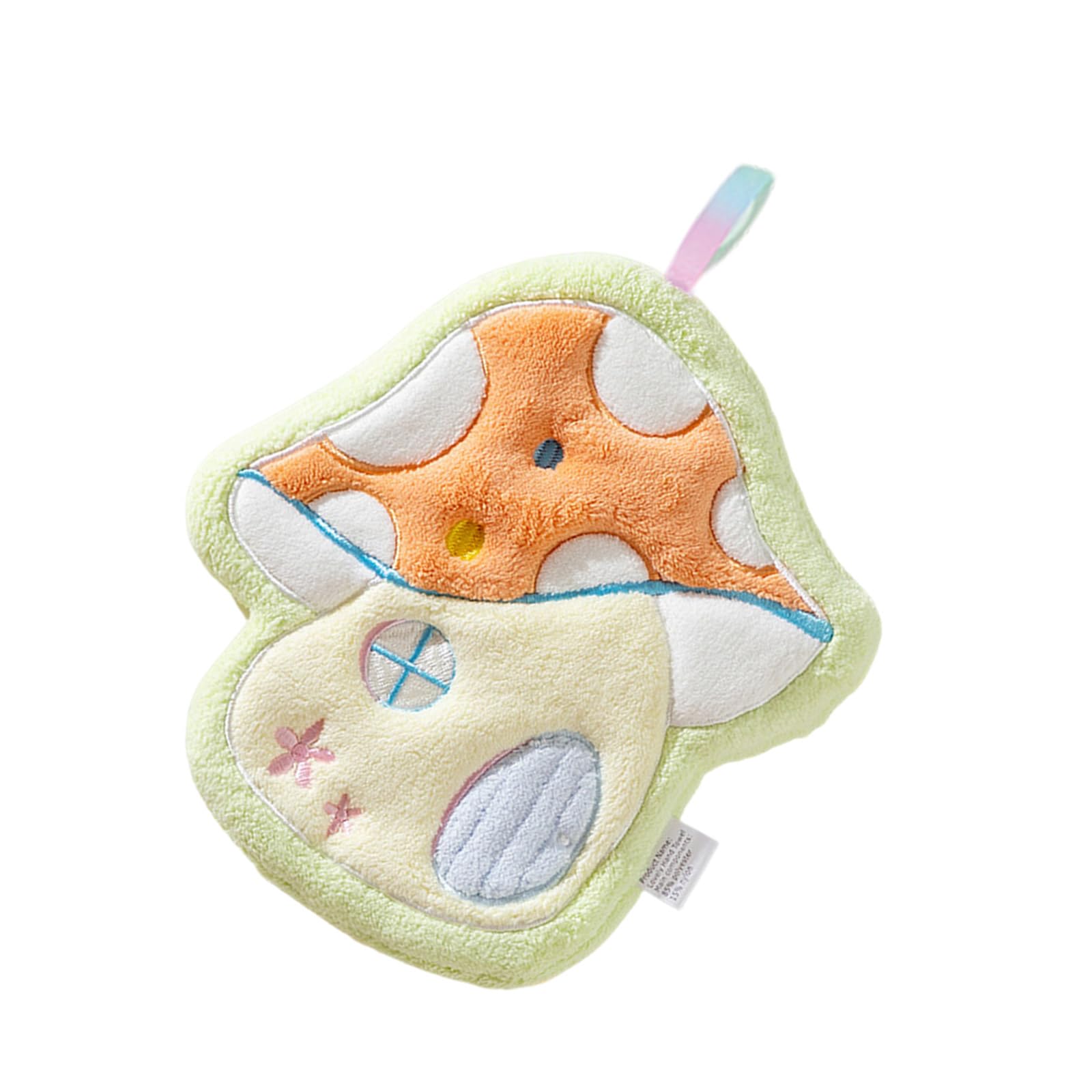 Tsophreniq Corals Fleece Kitchen Hand Towel Soft Absorbent Mushroom Designs Cleaning Cloth Quick Drying Handkerchief for Home Cook Cartoon Mushroom House Hand Towel