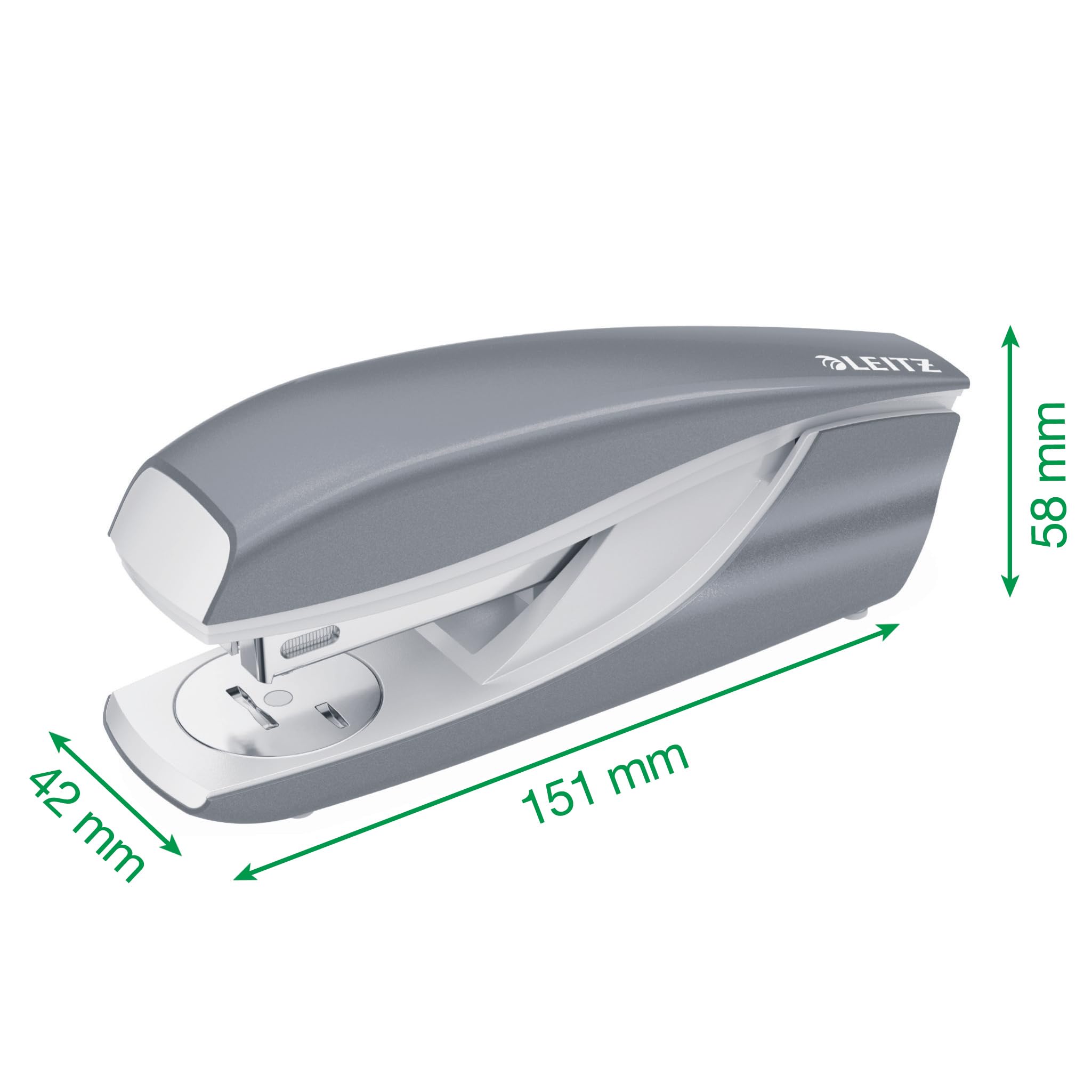 Leitz 5008 NeXXt Series Bürolocher, Metall, bis zu 30 Blatt/Kombi-Set mit Heftgerät + 1000 Klammern extra (hellgrün)