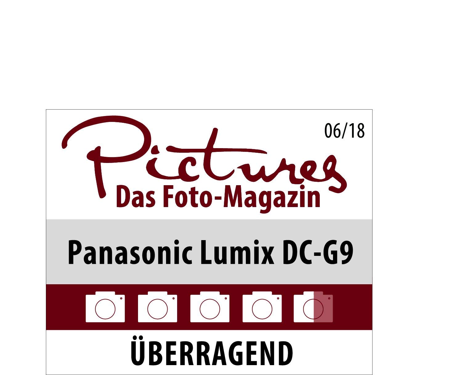 Panasonic DC-G9EG-K Lumix G Systemkamera (20 MP, 4K/6K, Dual I.S., OLED-Sucher, WiFi, Staub und Spritzwasserschutz, schwarz)