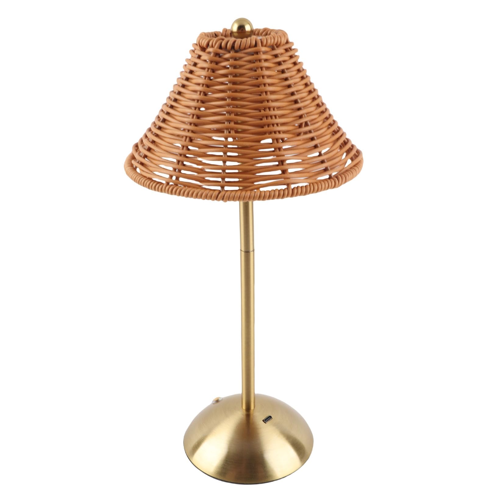 Lampada da Tavolo Rattan Boho Ricaricabile LED Dimmerabile 3 Temperature, Luce Notturna Portatile Cordless con Batteria 1800mAh, Illuminazione Decorativa per Camera da Letto Soggio