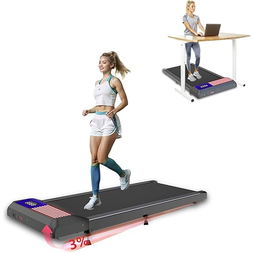 3 in 1 Treadmill, Portable Under Desk Walking Treadmill with Incline for Home/Office, Remote Control, LED Display