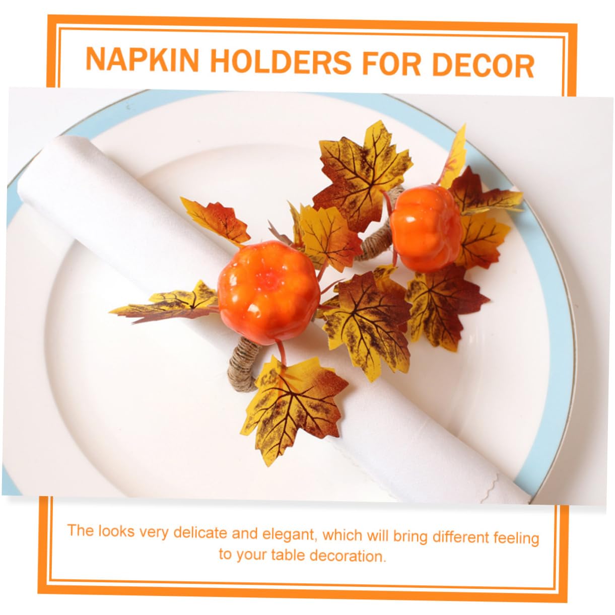 IMIKEYA 3 Sätze Kürbis Serviettenknöpfe Thanksgiving-Serviette Kürbisring Tischdeko Herbst Herbstliche Tischdeko Dekorative Serviettenringe Dekorative Serviettenschnalle Schaum 6 Stück * 3