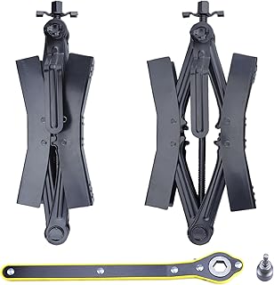 MOCW 2Pcs Camper Wheel Chock Stabilizer, RV Stabilizer Wheel Chock Scissor, X Chocks Wheel Stabilizer Accessories for RV Travel Trailer X Chocks