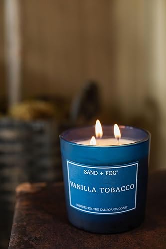Miniatura 5 de Sand + Fog Velas perfumadas  Tabaco de vainilla  Aromas y tamaños adicionales  3 mechas 100% algodón sin plomo  Velas de lujo para ambientar