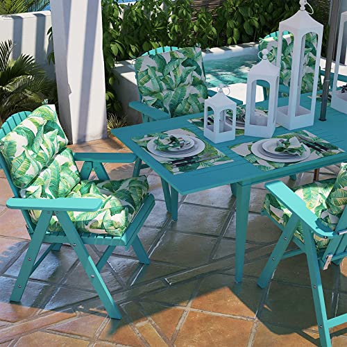 Lvtxiii Outdoor Adirondack Chair Cushions, L44” X W22” X H4 Patio Tufted High Back Cushions, Seasonal Replacement Rocking Chair Cushion For Home Garden Furnitue, Set Of 2, Swaying Palms Capri #TOP5