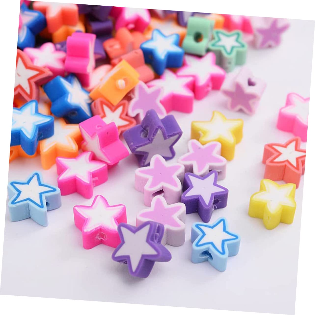 jojofuny 5 Set Perline Argilla Polimerica Colorate Per Braccialetti Da Ciondoli Forma Stella Per Gioielli Fai Da Te Materiale Resistente E Duraturo Per Creare Braccialetti 200 Pezzi*5