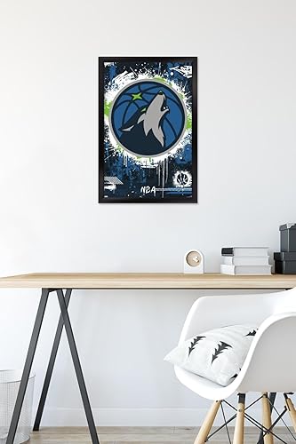 Vista 16 de Trends International NBA Minnesota Timberwolves - Póster de pared con logotipo Maximalist 23, 22.37 x 34.00 pulgadas, paquete de póster y clip