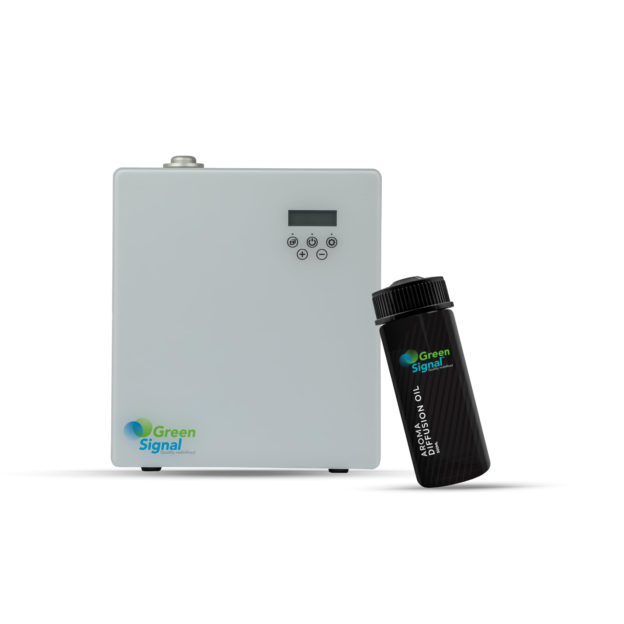 Green SignalCombo Offer - Aroma Oil Classic Diffuser Machine - Small (White) with Sky Aroma Diffuser Oil (170ml)