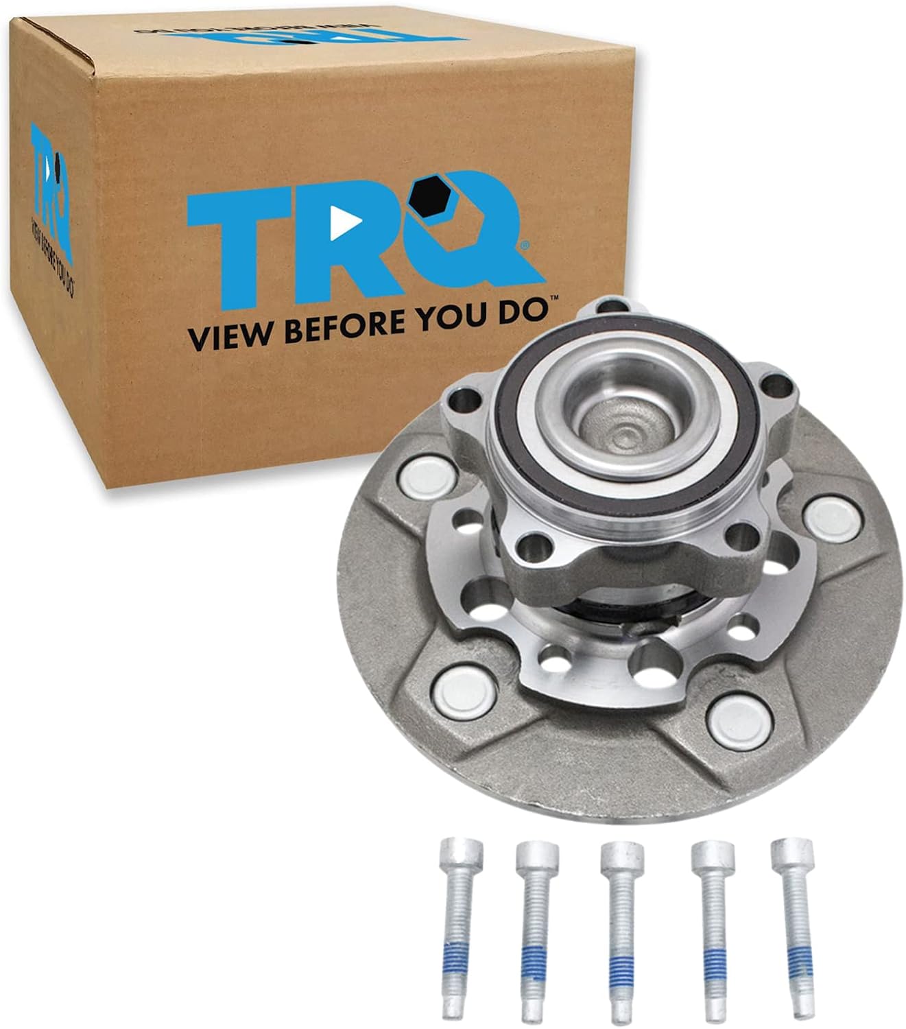 TRQ Front Driver Side Passenger Side Wheel Bearing & Hub Assembly with ABS Sensor Compatible with 2015-2019 Ford Transit-150 Transit-250 Transit-350 Transit-350 HD