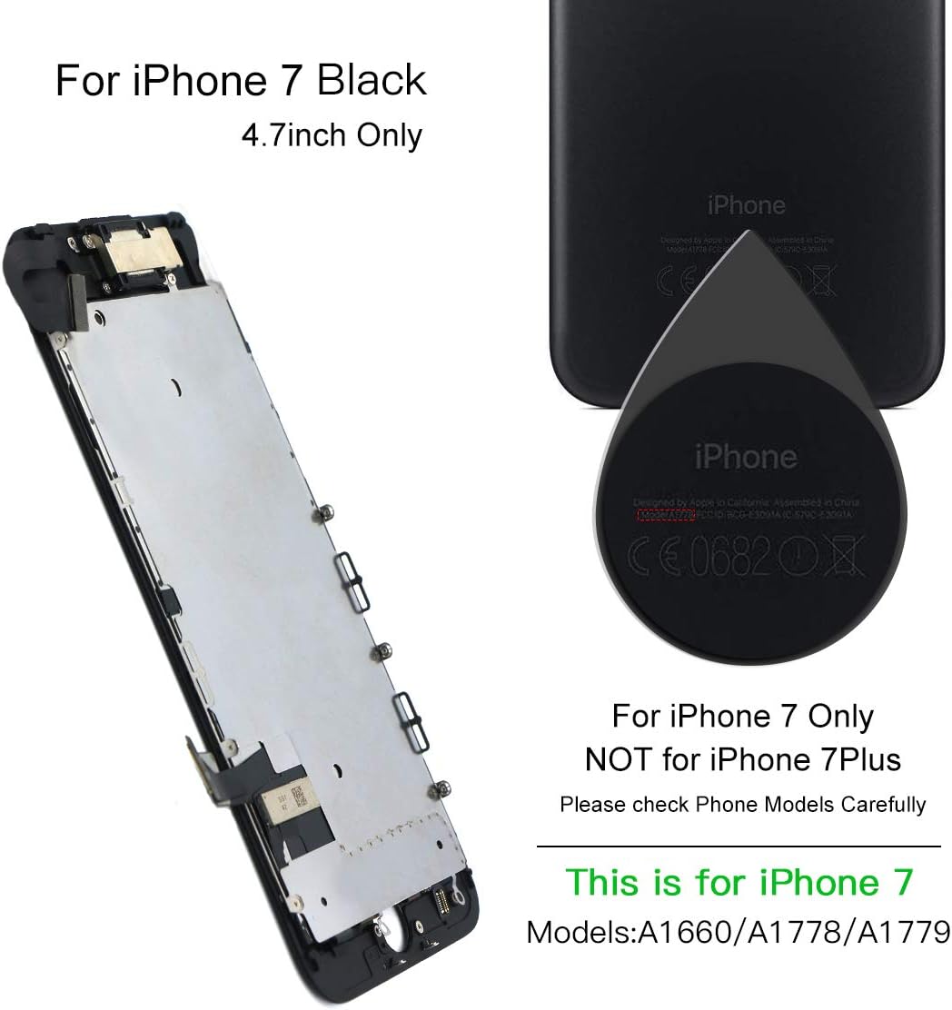 Hоttеѕt Sаlеѕ Compatible with iPhone 7 Screen Replacement Black 4.7inch,HKHUIBANG LCD Display 3D Touch Screen Digitizer Full Frame Assembly with OEM Front Camera Proximity Sensor Earpiece Speaker Repair Tool Blасk Frіdау - 50% оƒƒ Compatible with iPhone 7 Screen Replacement Black 4.7inch,HKHUIBANG LCD Display 3D Touch Screen Digitizer Full Frame Assembly with OEM Front Camera Proximity Sensor Earpiece Speaker Repair Tool