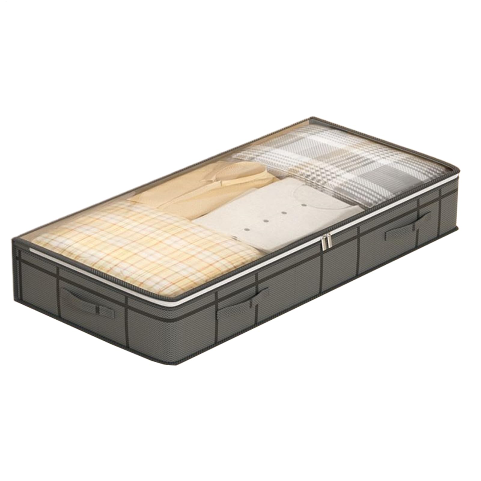 Almacenamiento para debajo de la cama con tapa: organizador de armario y ropa de 100x50x18cm